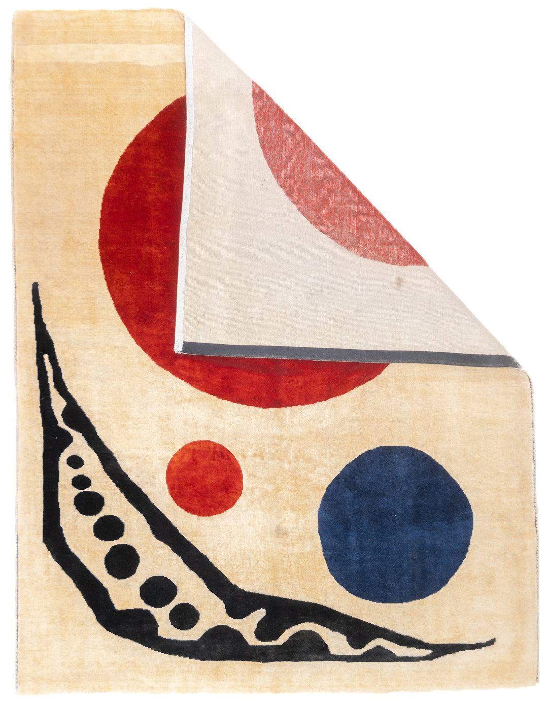 Mid Century French Artistic Wool Rug Inspired by Calder 4'10'' x 6'6''