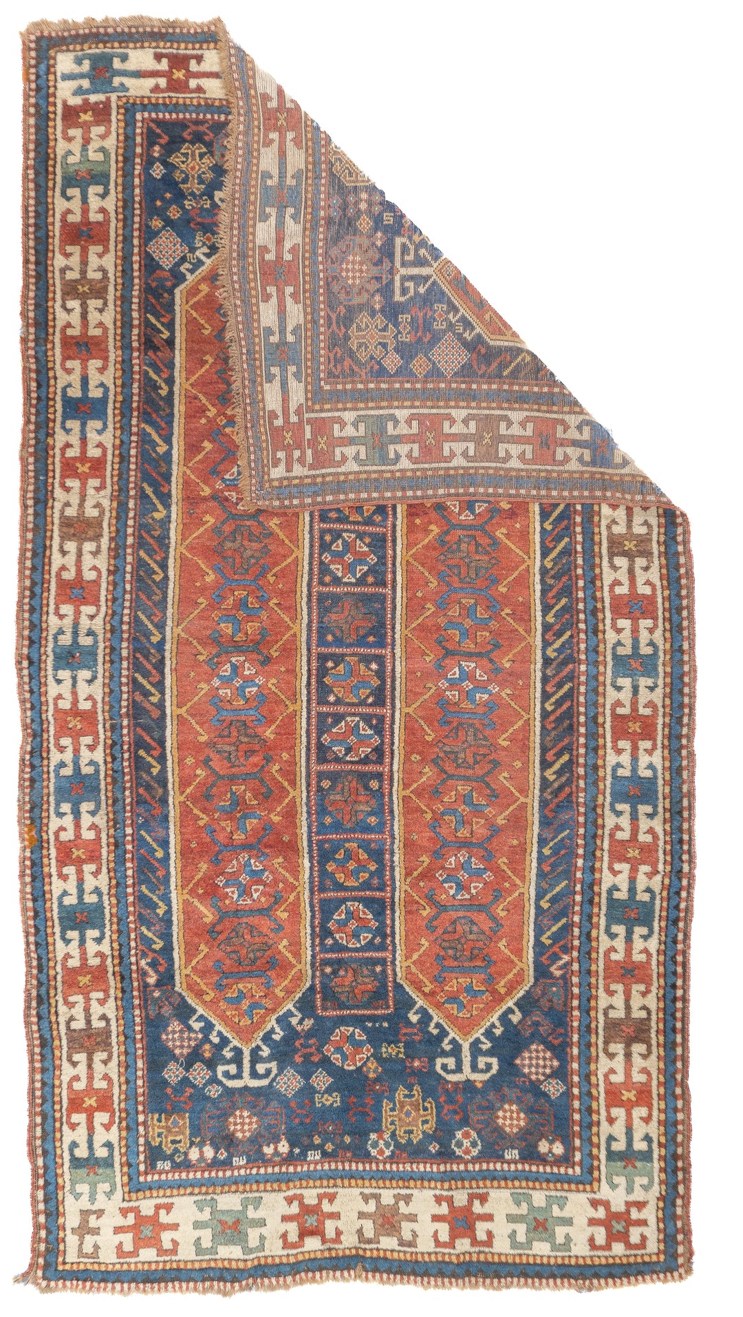 Antique Caucasian Kazak Rug 4'4'' x 8'0"