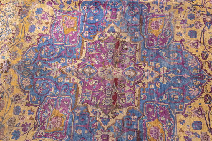 Fine Antique Silk Kashan Rug 7'4'' x 10'4''