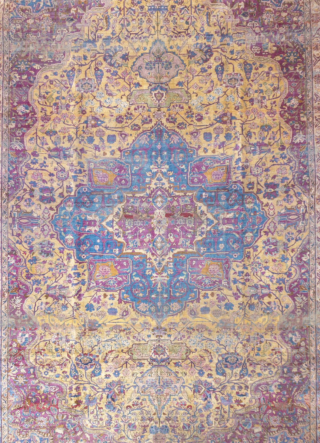 Fine Antique Silk Kashan Rug 7'4'' x 10'4''