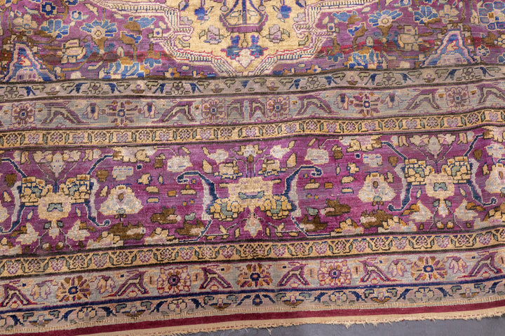 Fine Antique Silk Kashan Rug 7'4'' x 10'4''