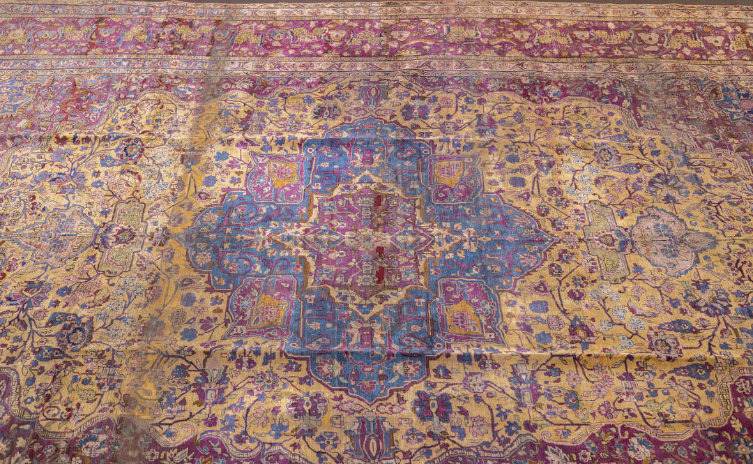 Fine Antique Silk Kashan Rug 7'4'' x 10'4''