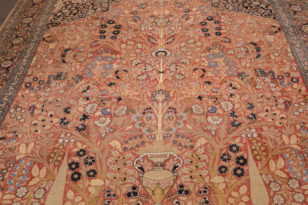 Antique Persian Haji Jailli Tabriz Rug 8'5'' x 11'7''