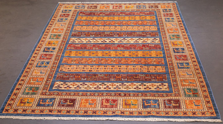 Fine Gabbeh Wool Rug 6'0" x 9'0"