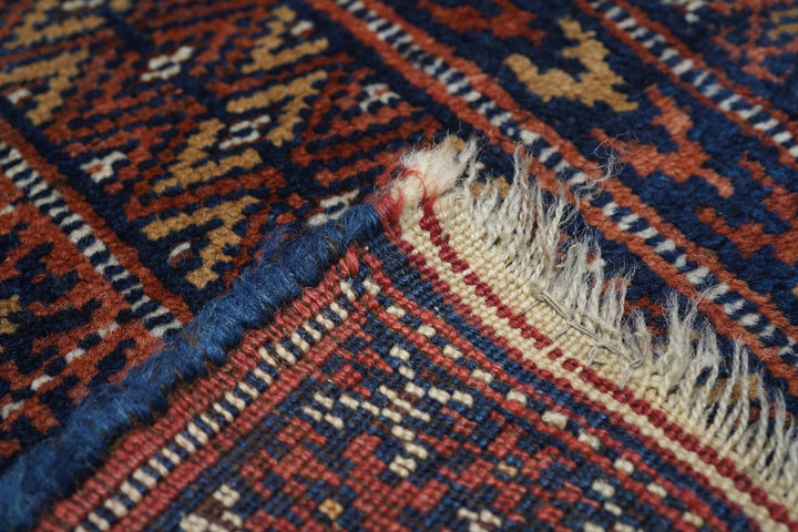 Antique Turkmen Rug 3'0'' x 5'9''