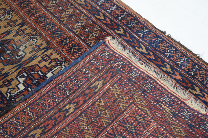 Antique Turkmen Rug 3'0'' x 5'9''