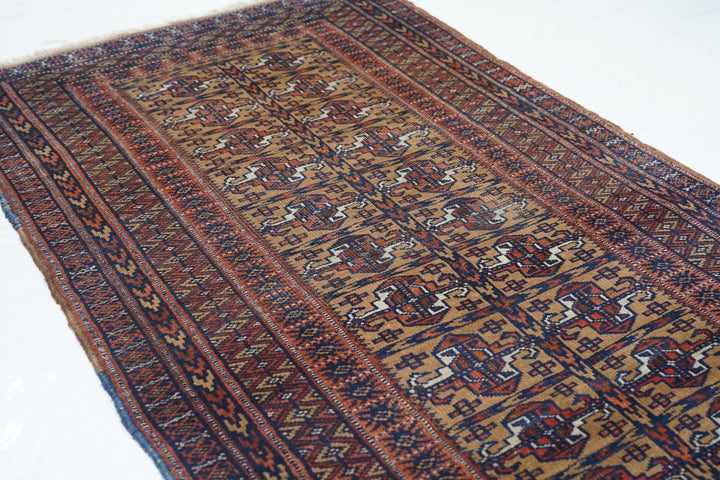 Antique Turkmen Rug 3'0'' x 5'9''