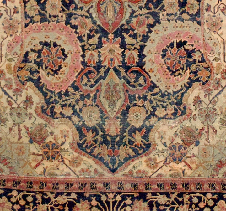 Antique Persian Mohtasham Kashan Rug 4'3" x 6’8"