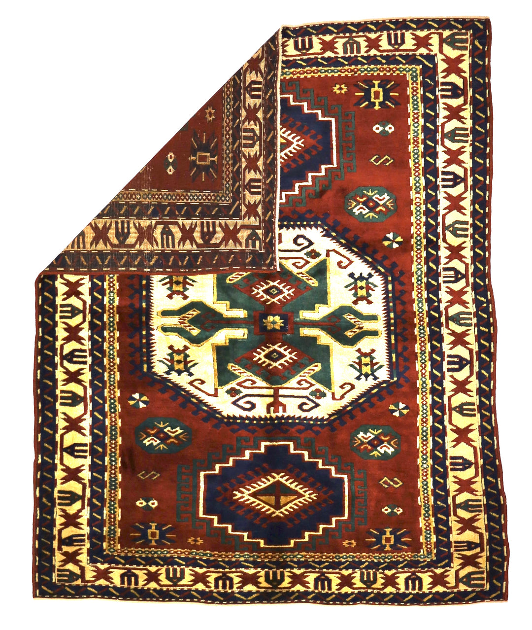 Antique Caucasian Kazak Rug 5’5" x 6’10”