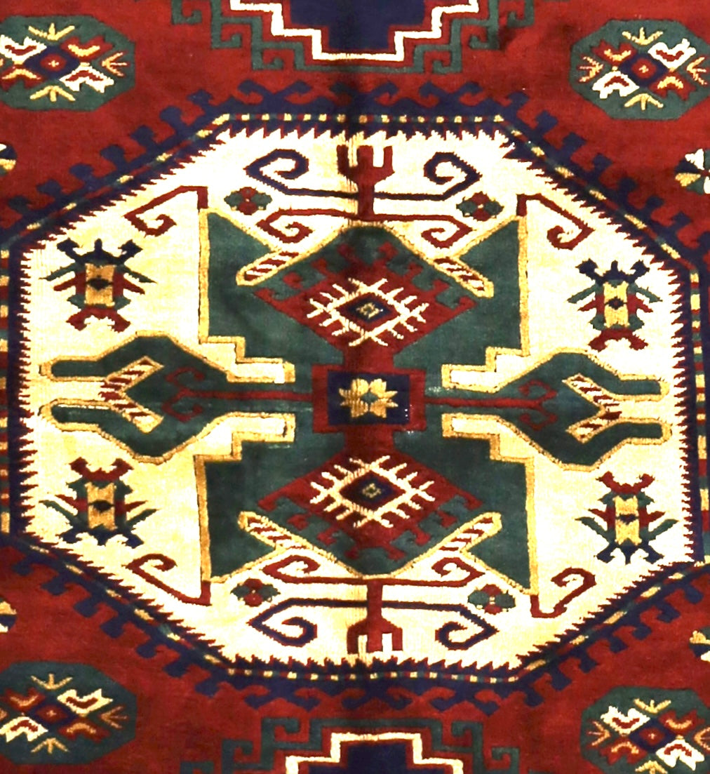 Antique Caucasian Kazak Rug 5’5" x 6’10”