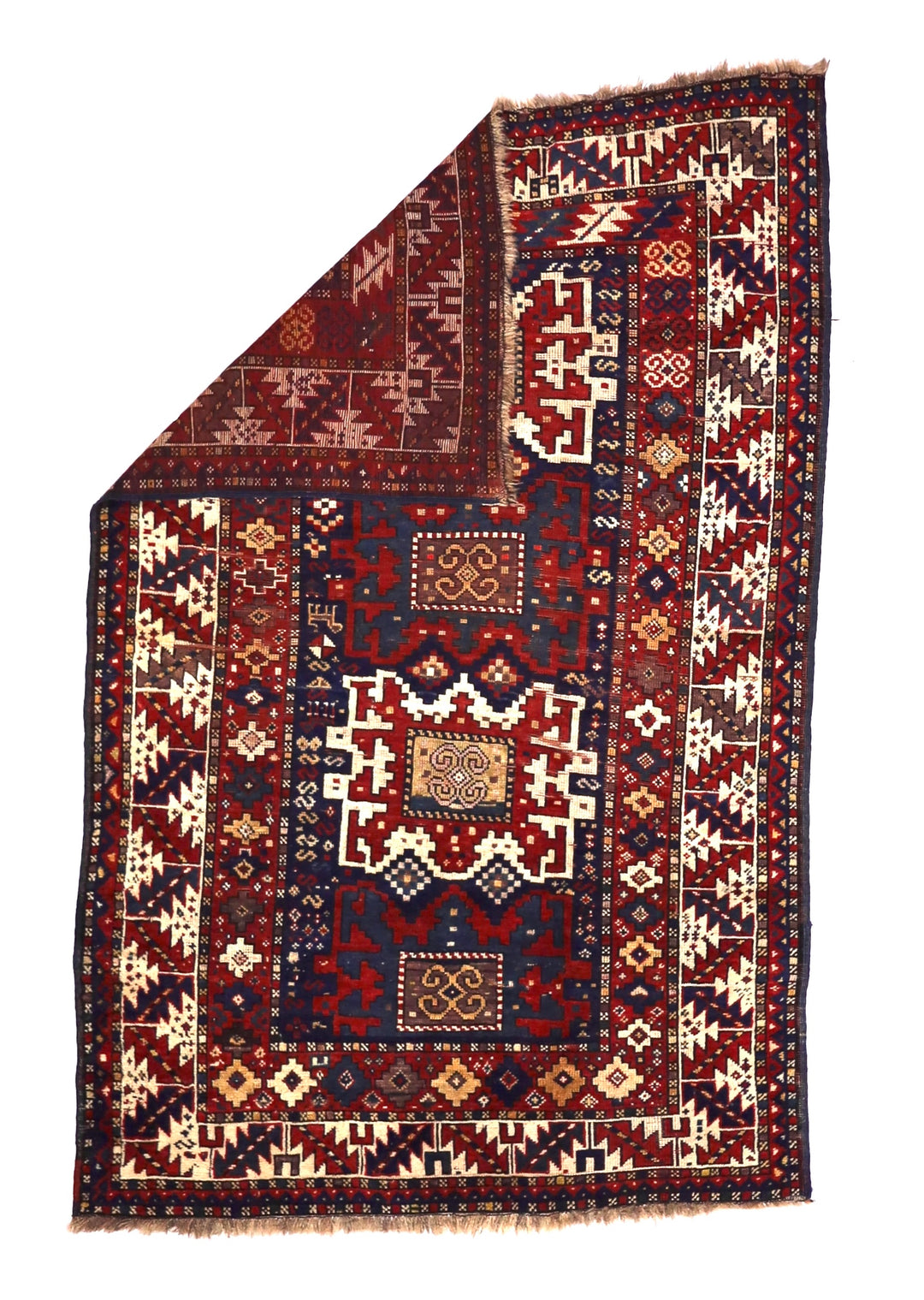 Antique Caucasian Kazak Rug 4'1" x 6’3"