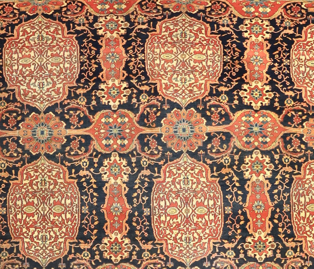 Antique Persian Mohtasham Kashan Rug 7’3" x 9’11"