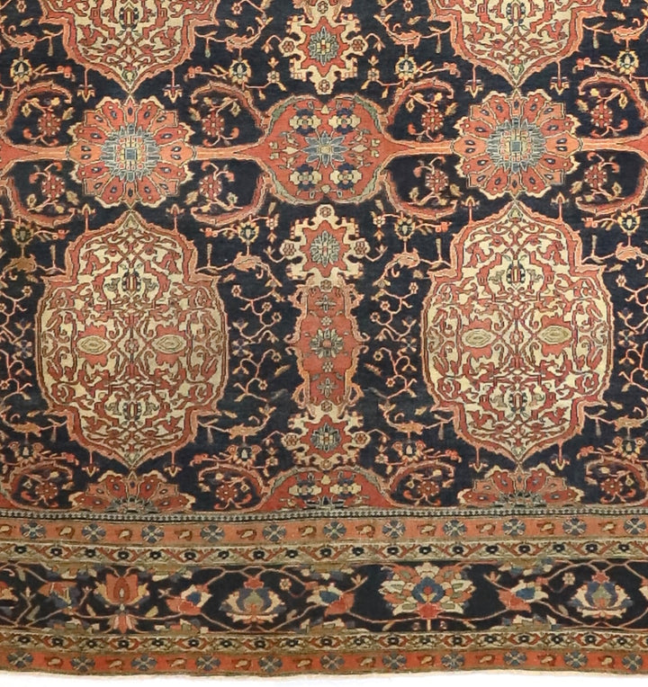 Antique Persian Mohtasham Kashan Rug 7’3" x 9’11"