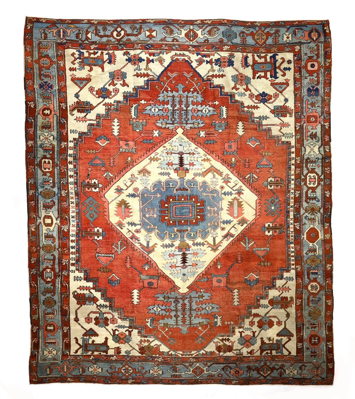 Antique Persian Serapi Rug 9’7" x 11’6”