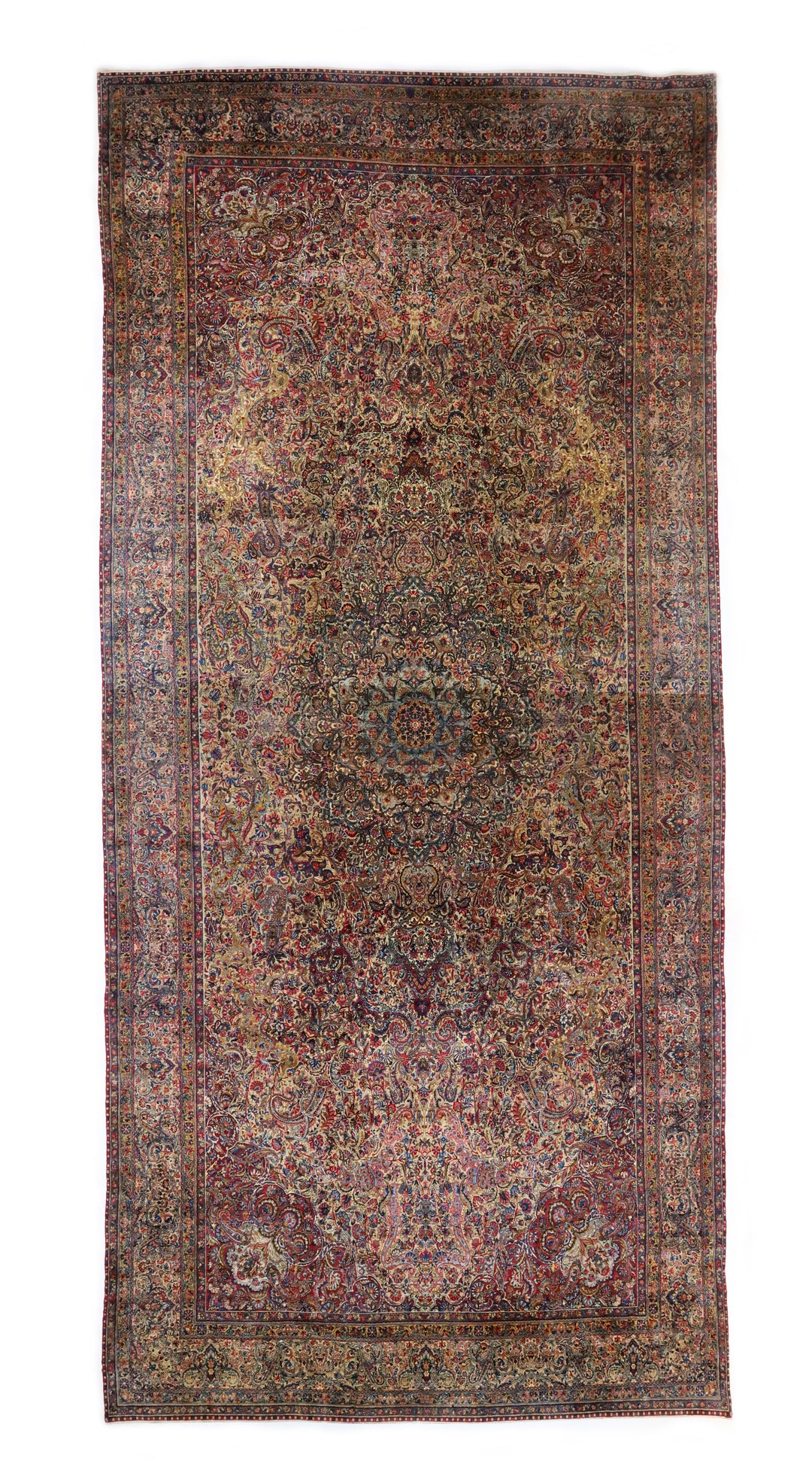 Antique Persian Kerman Rug 11'0" x 24’6”