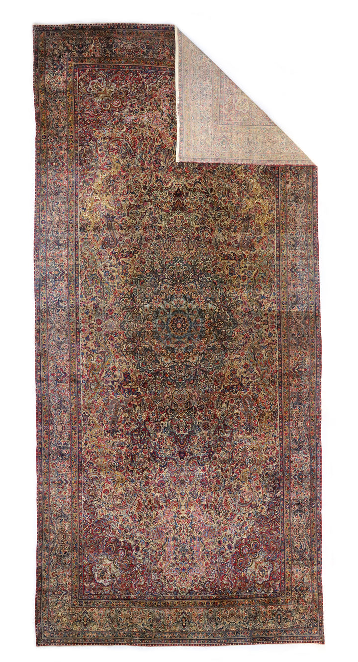 Antique Persian Kerman Rug 11'0" x 24’6”