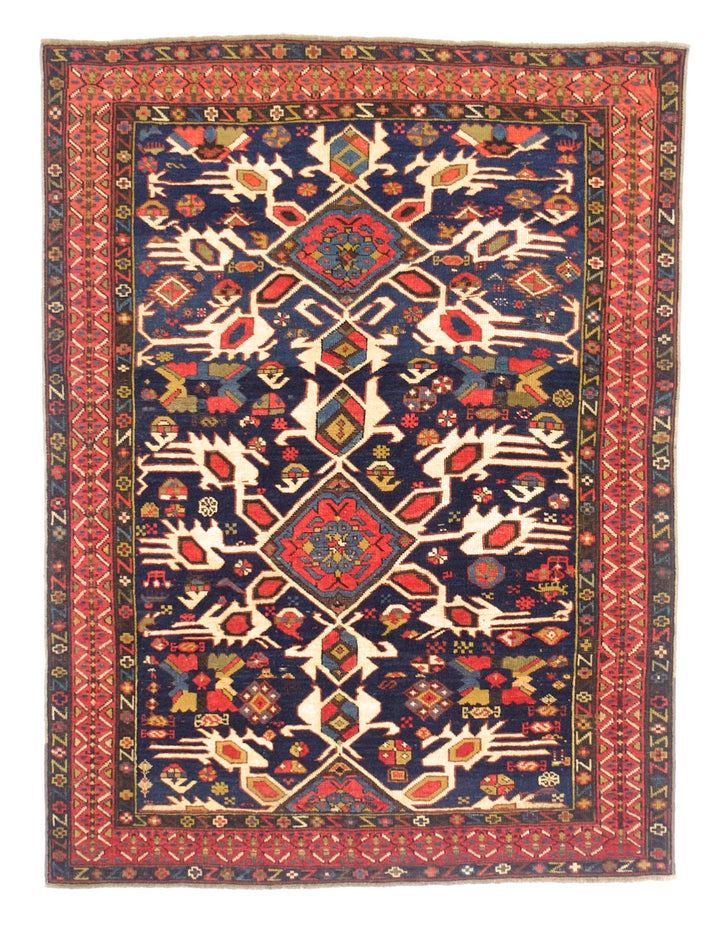 Antique Caucasian Kuba Rug 3'7" x 4’10"