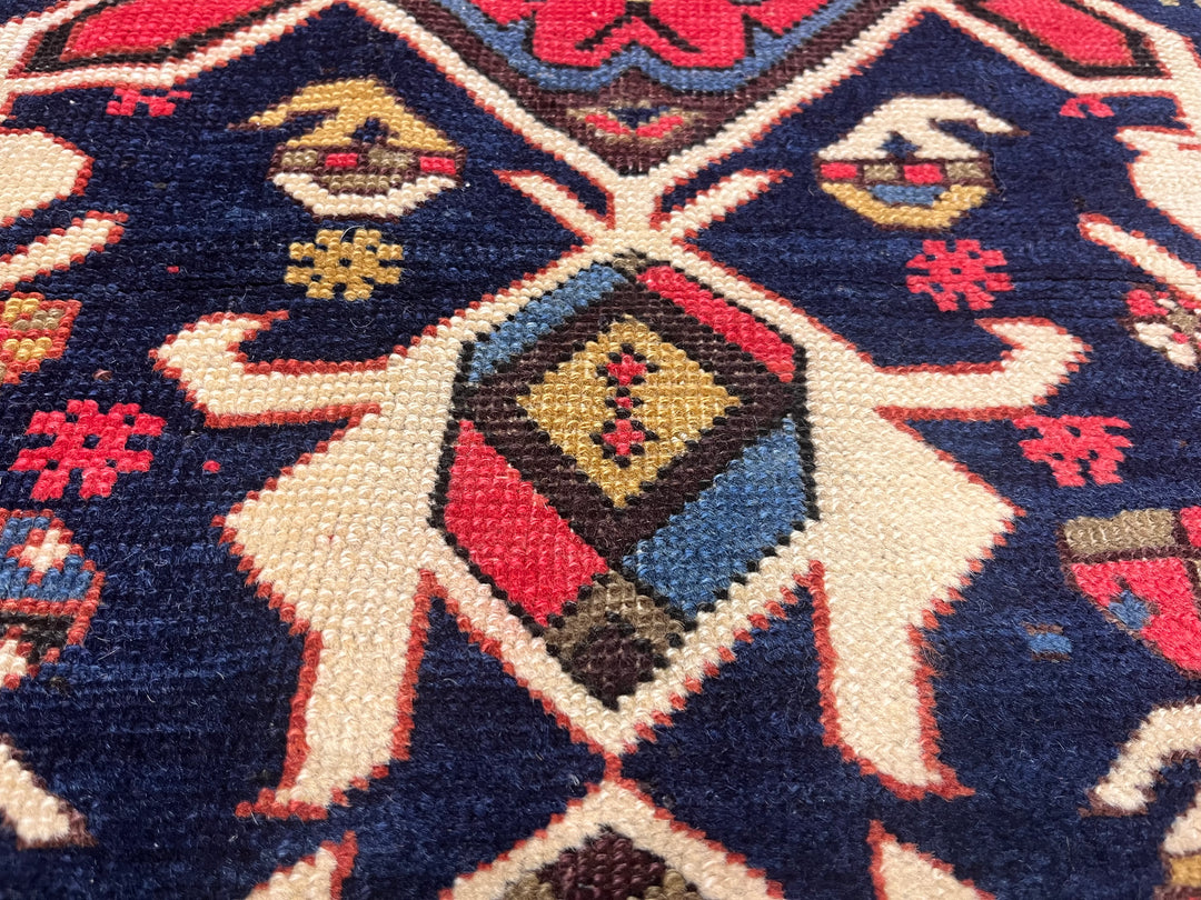 Antique Caucasian Kuba Rug 3'7" x 4’10"