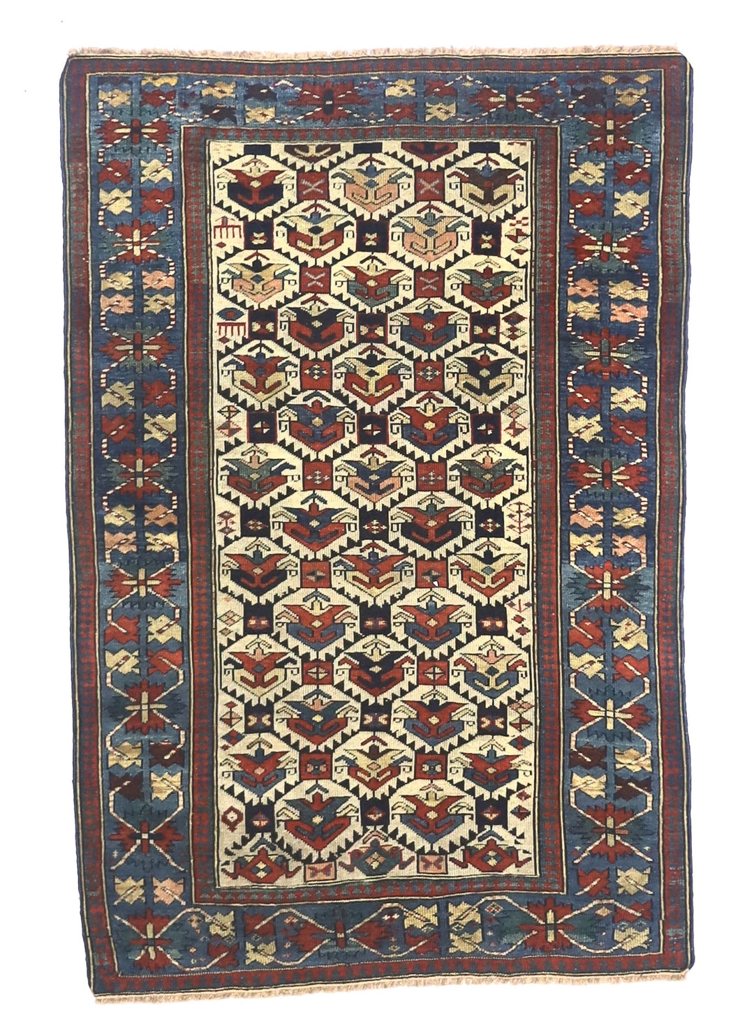 Antique Caucasian Kuba Rug 3'4" x 5’0"