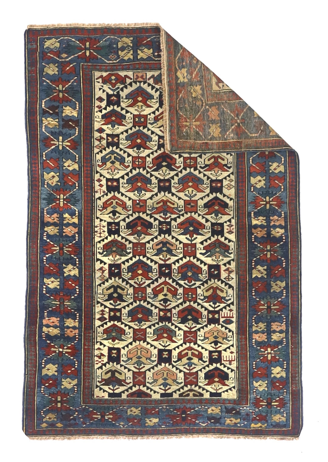 Antique Caucasian Kuba Rug 3'4" x 5’0"