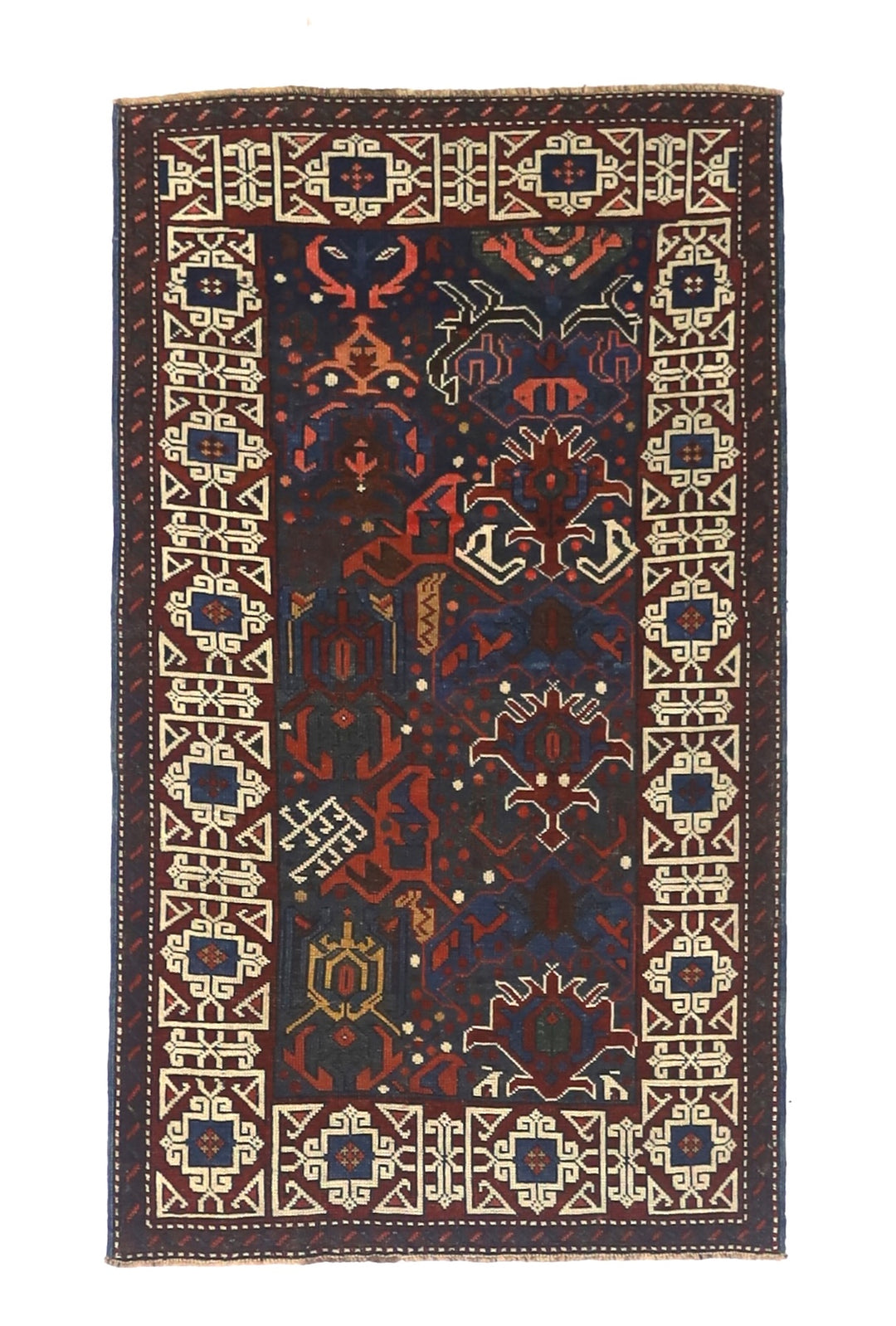 Antique Caucasian Kuba Bijov Rug 2'7" x 4’6”