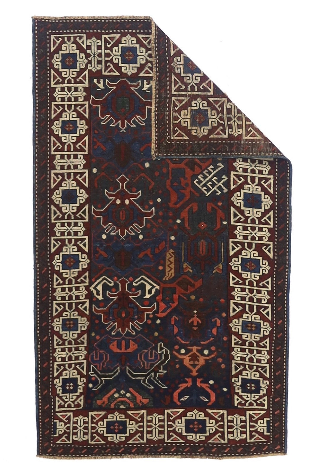 Antique Caucasian Kuba Bijov Rug 2'7" x 4’6”