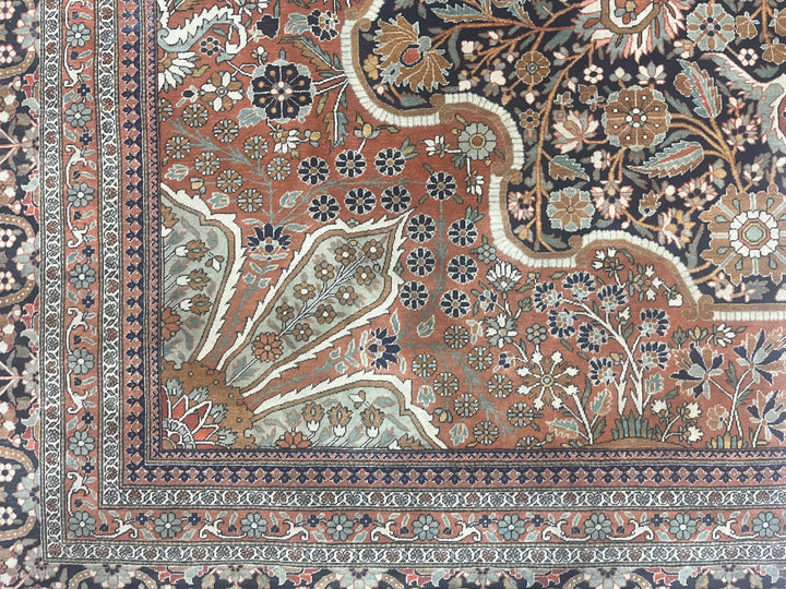 Antique Persian Mohtasham Kashan Rug 9’2" x 12’4"