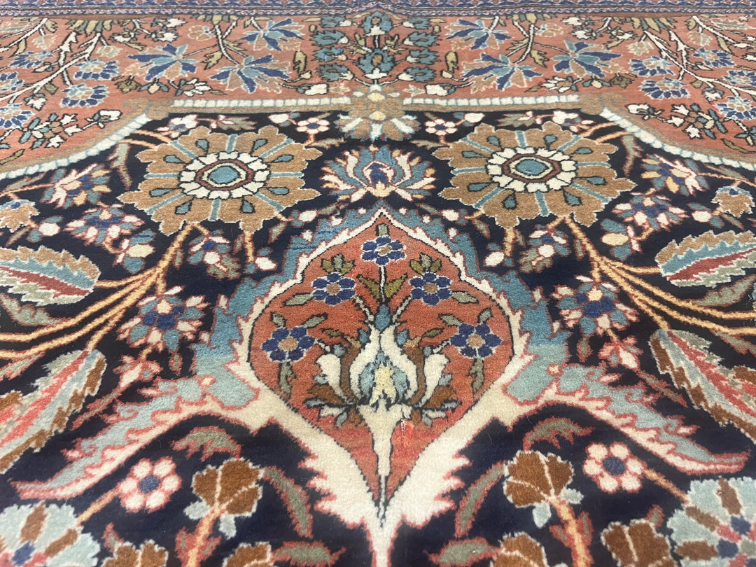 Antique Persian Mohtasham Kashan Rug 9’2" x 12’4"