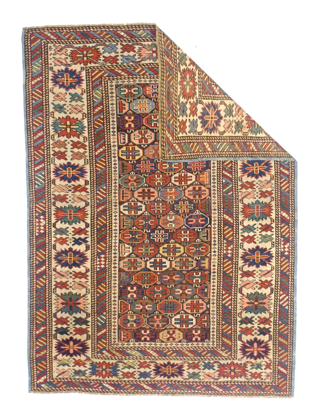 Antique Caucasian Shirvan Rug 3’6" x 4’10"