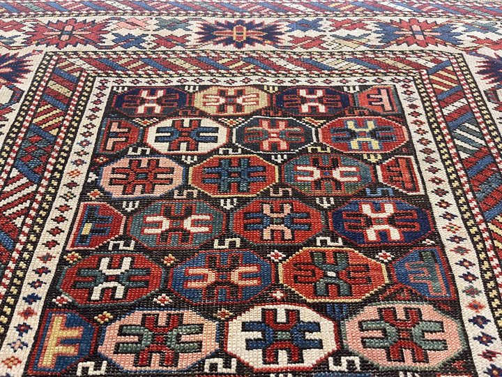 Antique Caucasian Shirvan Rug 3’6" x 4’10"