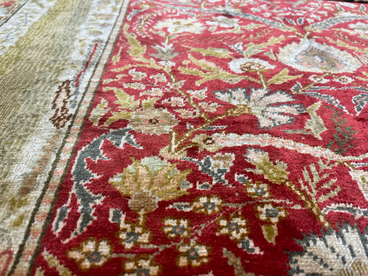 Antique Turkish Silk Rug 4'4" x 6’6"