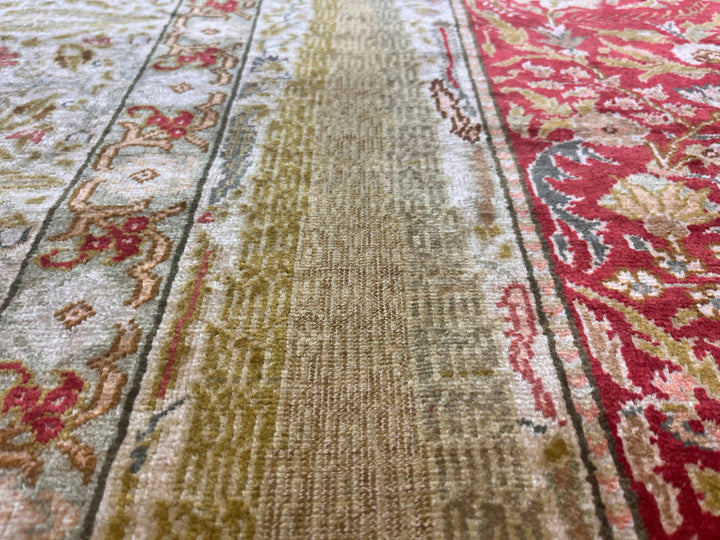 Antique Turkish Silk Rug 4'4" x 6’6"