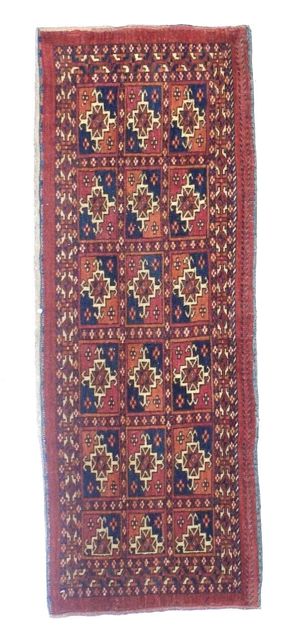 Antique Tekkee Turkmen Rug 1'4" x 3’5”