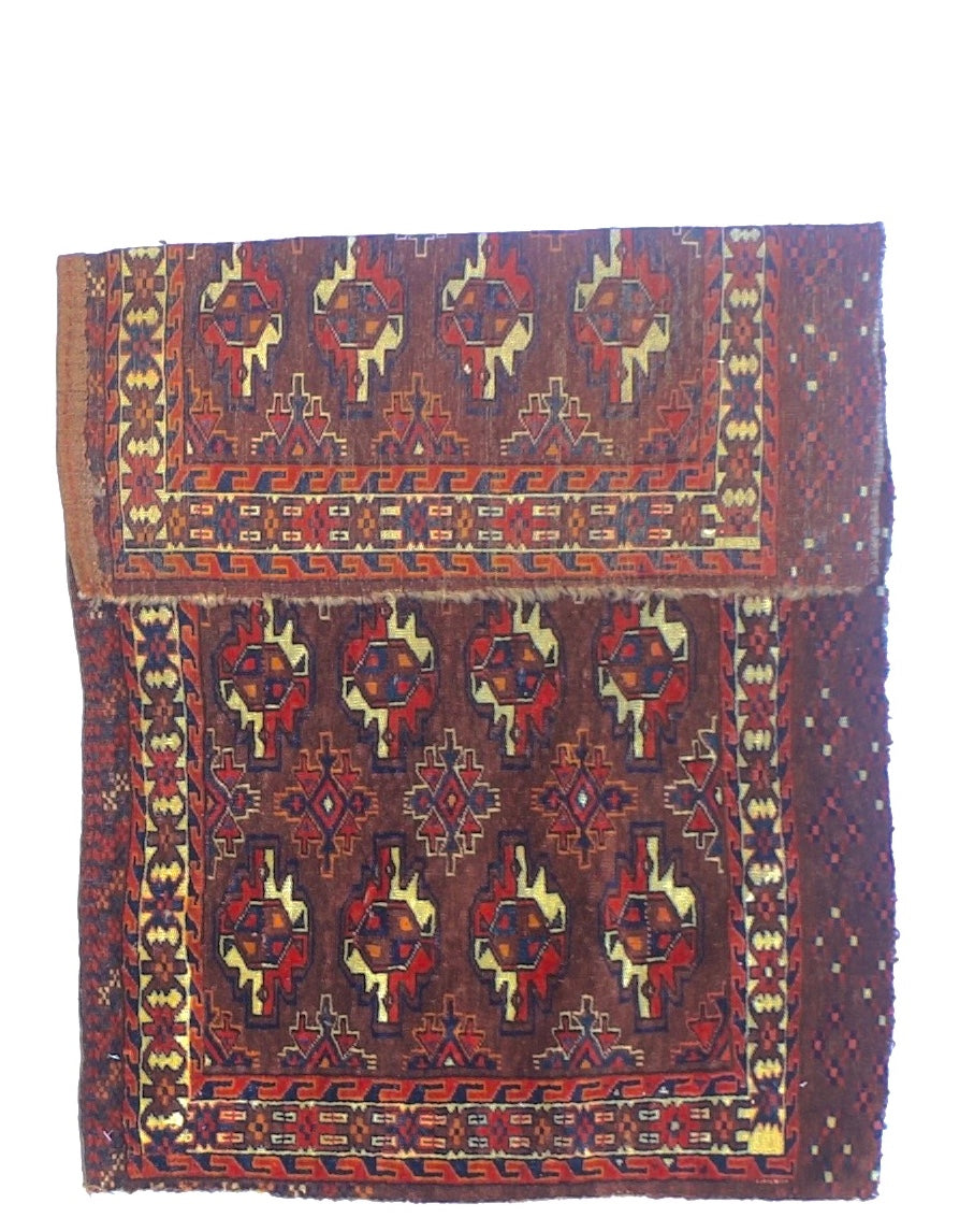 Antique Chuval Turkman Rug 2'3" x 3’8”