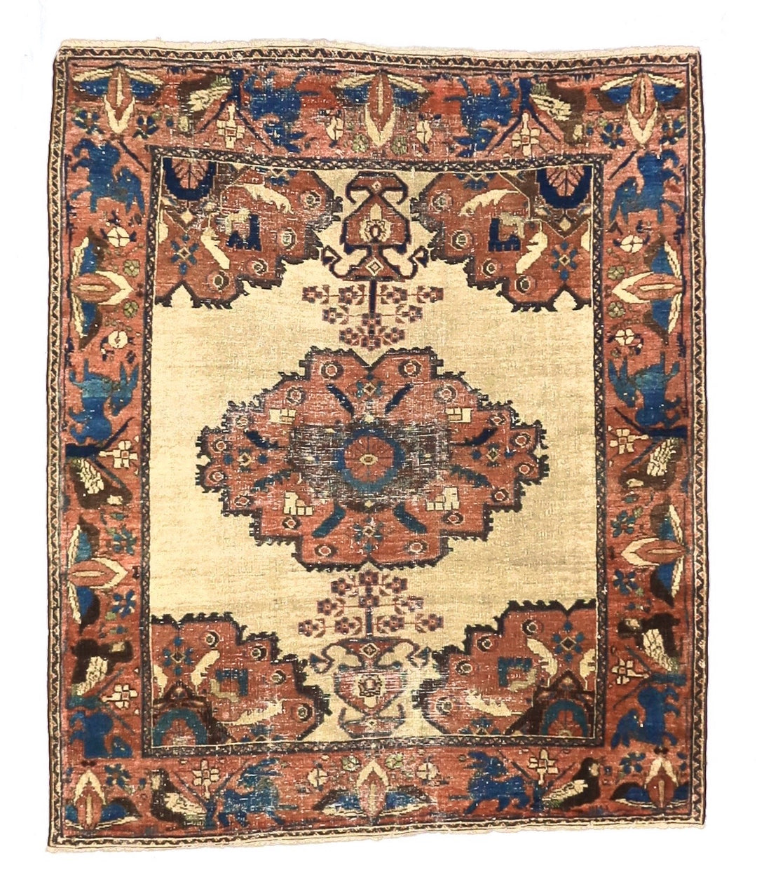 Antique Persian Afshar Rug 3'4" x 4’0"