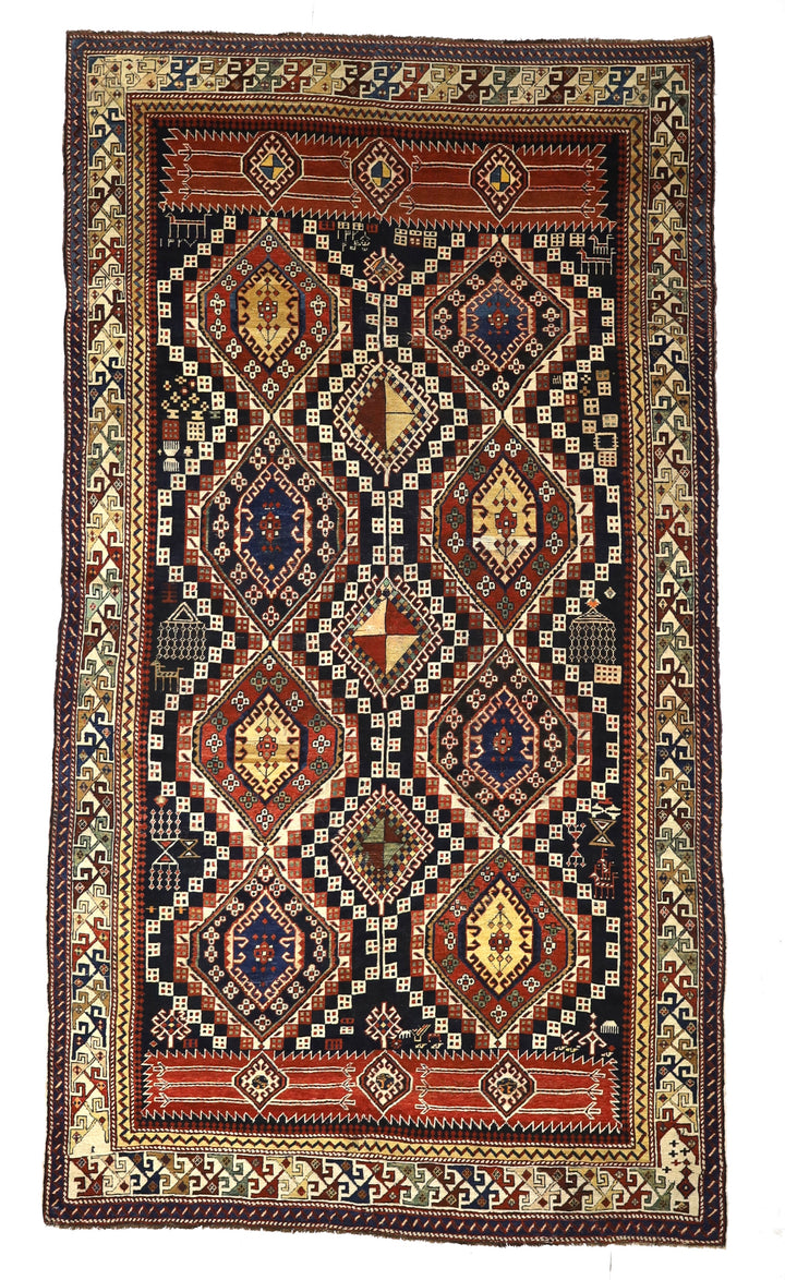 Antique Caucasian Shirvan Rug 5'10" x 10’8”