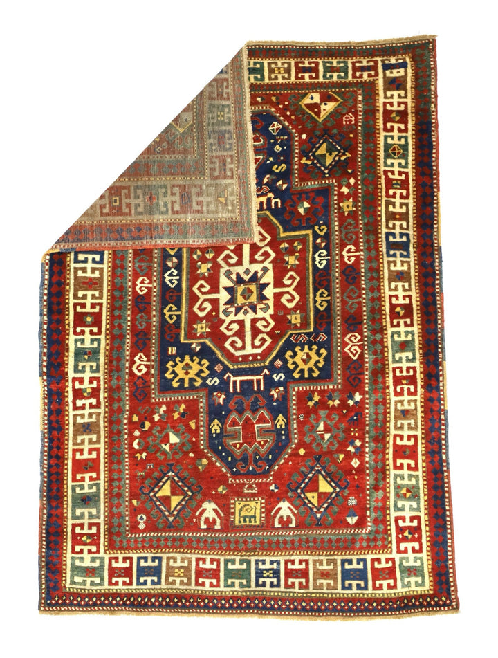 Antique Caucasian Kazak Rug 5'1" x 7’4”