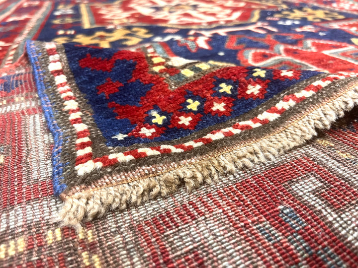 Antique Caucasian Kazak Rug 5'1" x 7’4”