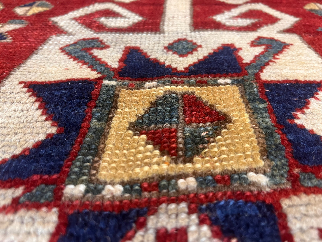 Antique Caucasian Kazak Rug 5'1" x 7’4”