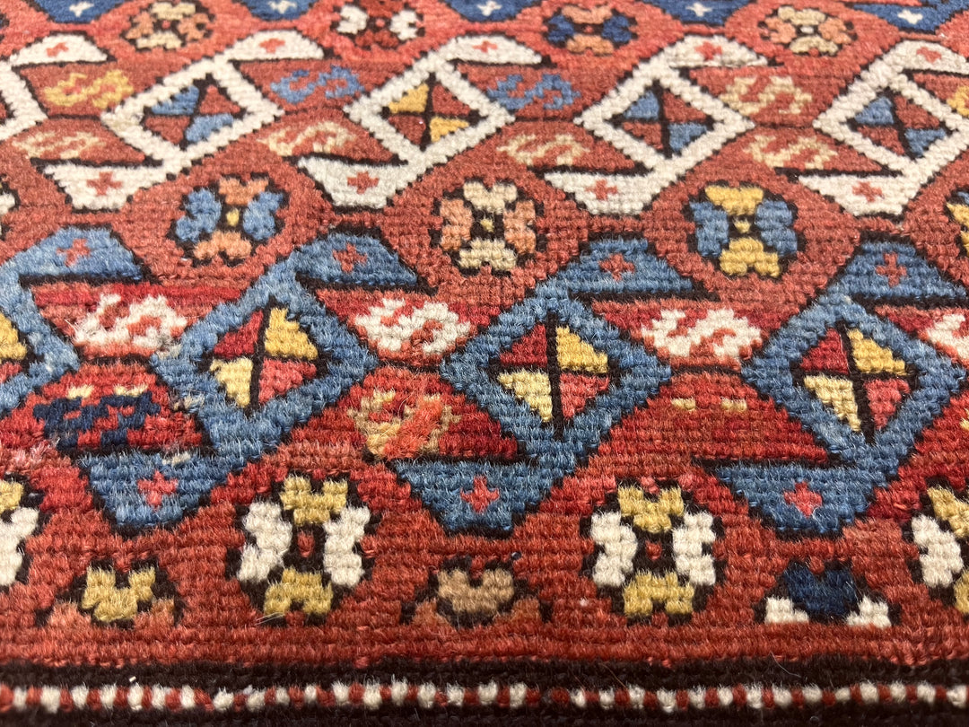 Antique Caucasian Kuba Rug 3'11" x 5’8”