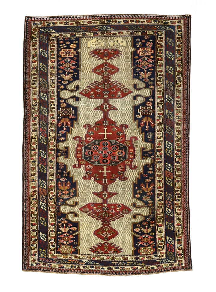 Antique Caucasian Kuba Shirvan Rug 4'0" x 6’2"