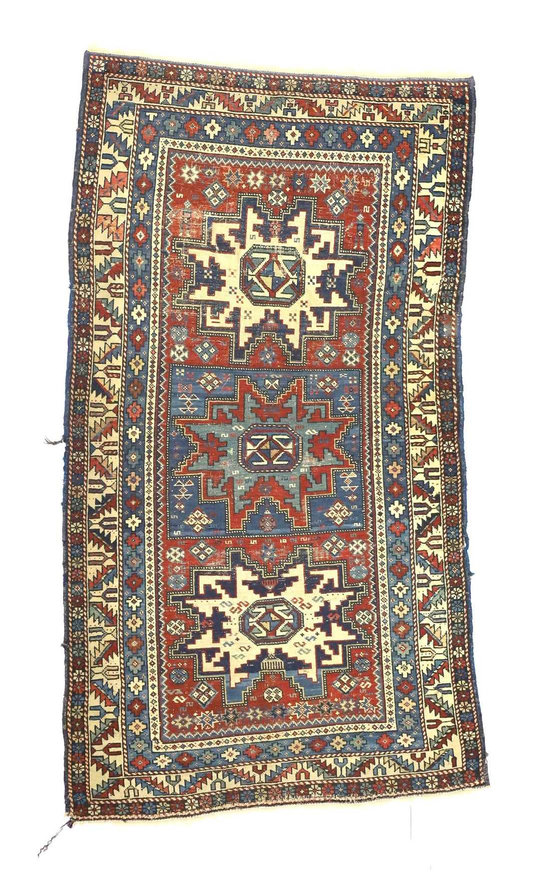 Antique Caucasian Lezgi Rug 3’1" x 5’7"