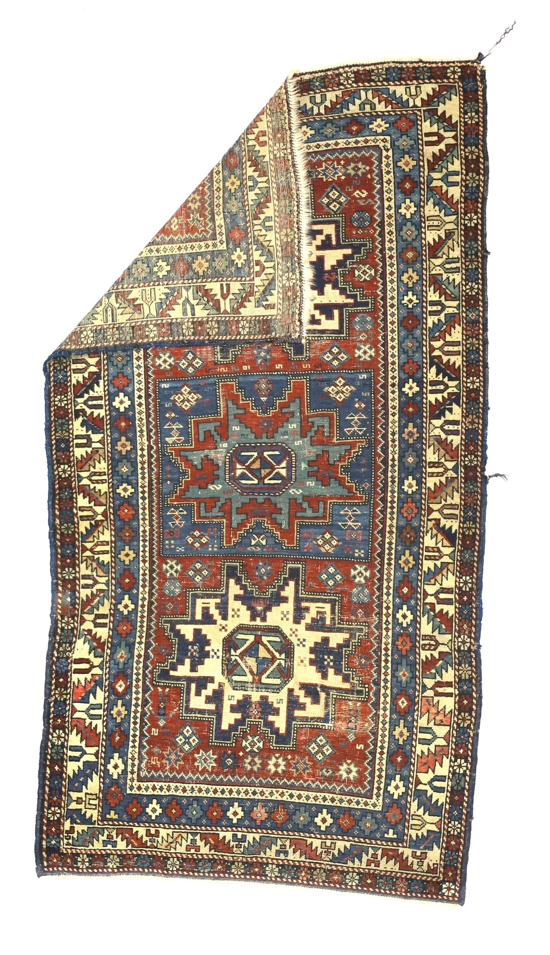 Antique Caucasian Lezgi Rug 3’1" x 5’7"