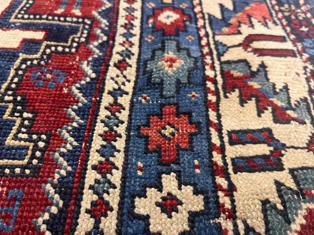 Antique Caucasian Lezgi Rug 3’1" x 5’7"