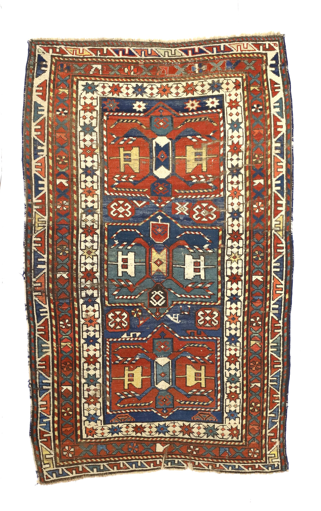 Antique Caucasian Kazak Rug 3'6" x 5’8"