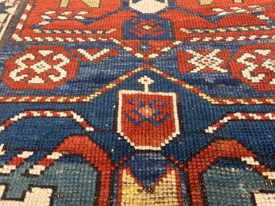 Antique Caucasian Kazak Rug 3'6" x 5’8"