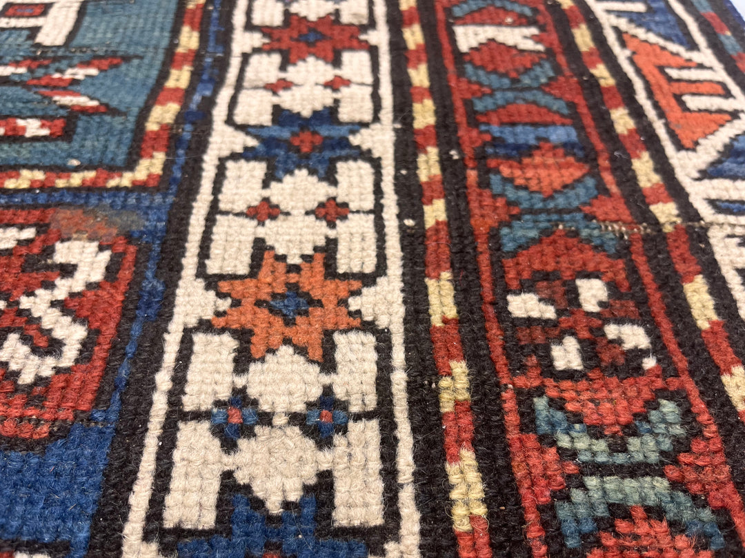 Antique Caucasian Kazak Rug 3'6" x 5’8"