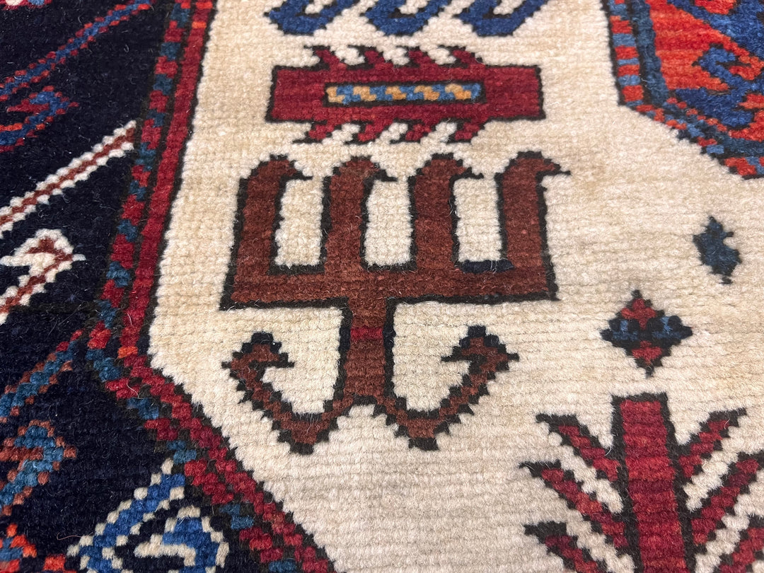 Antique Caucasian Akstafa Long Rug 4'2" x 9’3”