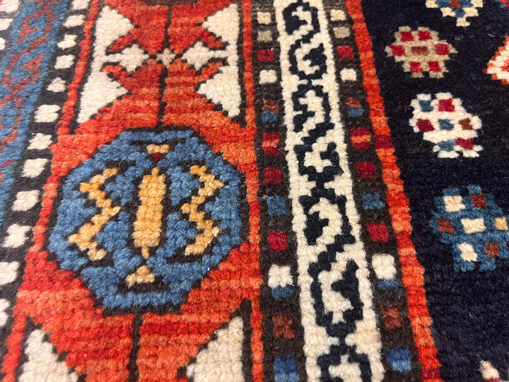 Antique Caucasian Akstafa Long Rug 4'2" x 9’3”