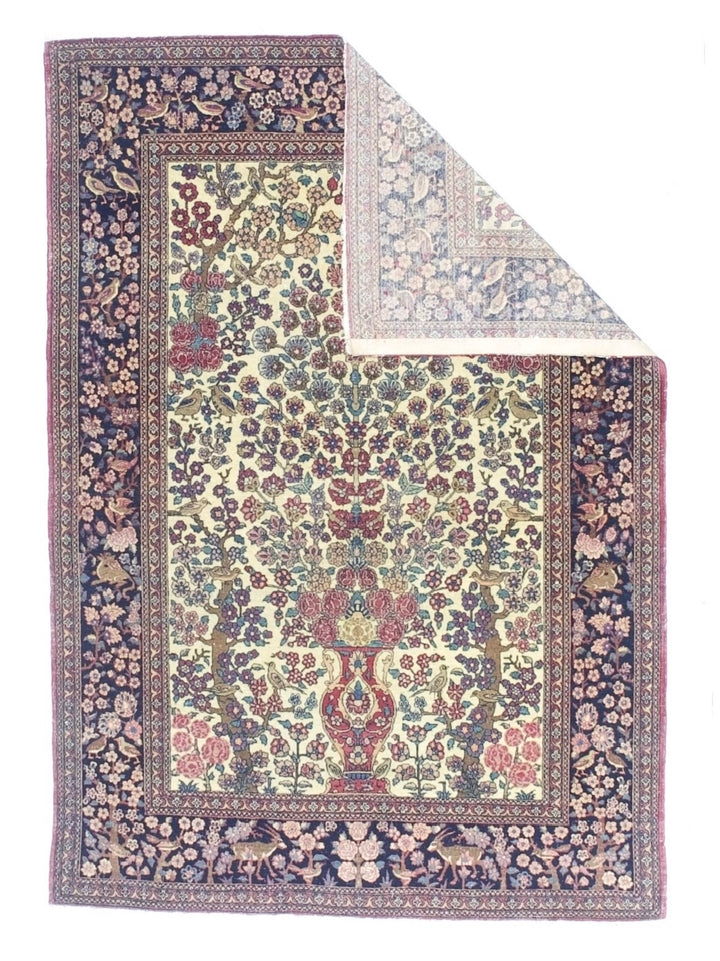 Antique Persian Tehran Rug 4'7" x 6’6"